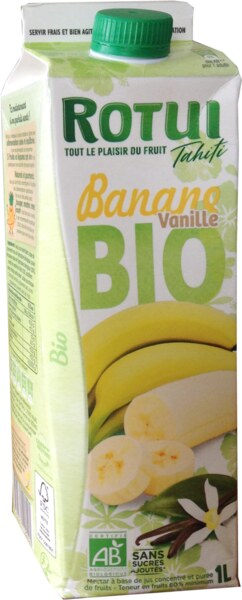 Jus de fruits BIO - Nectar Banane Vanille