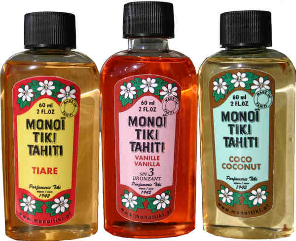 Set of 3 Tahiti Monoi oil 60ml : Tiare Vanilla Coconut