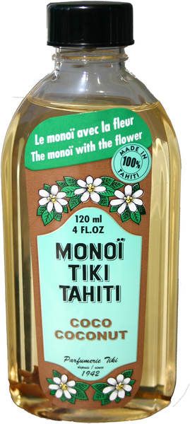 Monoi Tahiti Coco avec fleur de Tiare - 120ml - Tiki