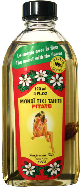 Monoi Tahiti Jasmin (Pitaté) avec fleur de Tiaré - 120ml - Tiki -  Parfumerie Tiki