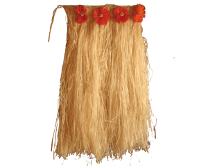 More or Hula skirt Adult - STANDARD Size - Natural color